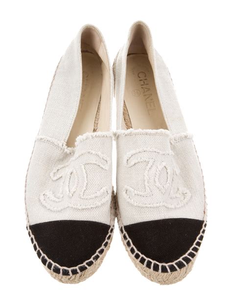 chanel espadrille canvas|Chanel espadrilles black.